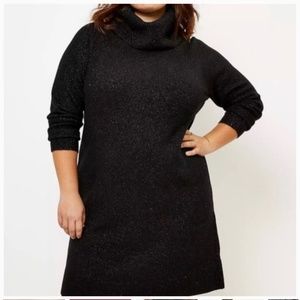 NWOT Loft Cowl Neck Shimmer Sweater Dress